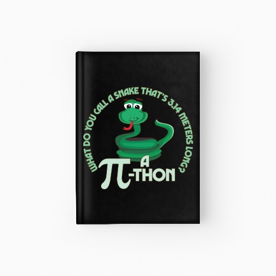 Math Pun Pi-thon Funny Snake Mathematics Meme Hardcover Journal