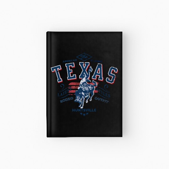 Texas Rodeo Cowboy Vintage Design Hardcover Journal