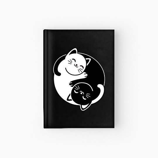 Yin and Yang Cats Hardcover Journal