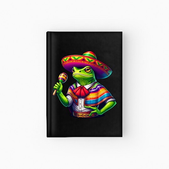 Cinco de Mayo Frog Fiesta Hardcover Journal