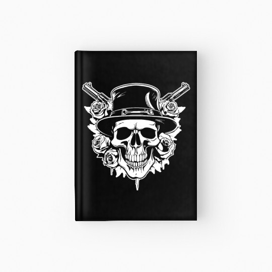 Skeleton Roses Guitar Guns Skull Roses Hardcover Journal