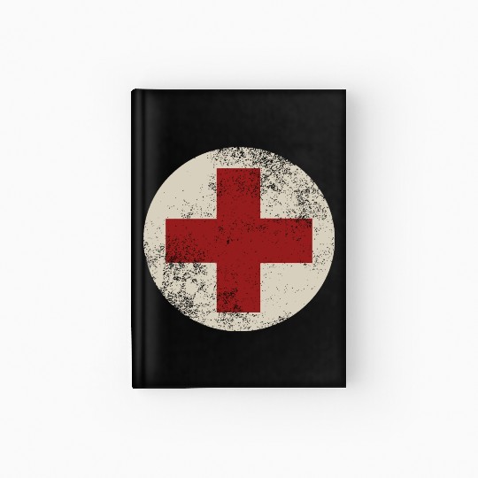 WW2 Combat Medic Symbol Hardcover Journal