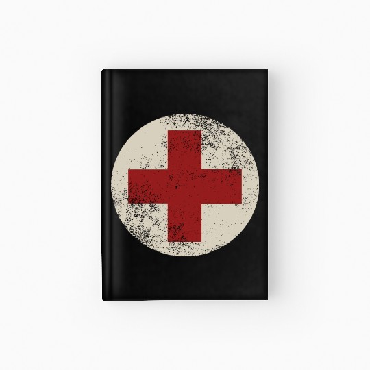 WW2 Combat Medic Symbol Hardcover Journal