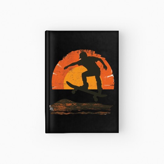 Sunset Skateboarding Silhouette Thrills Hardcover Journal