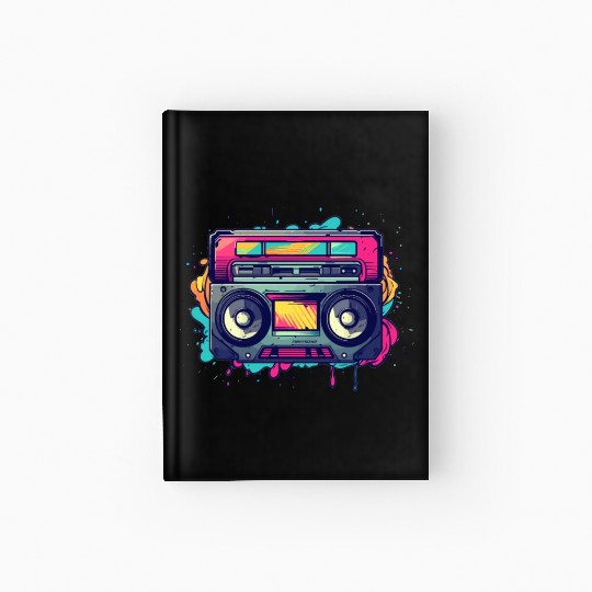 Retro Classic Cassette Tape for a 80s Fan Hardcover Journal