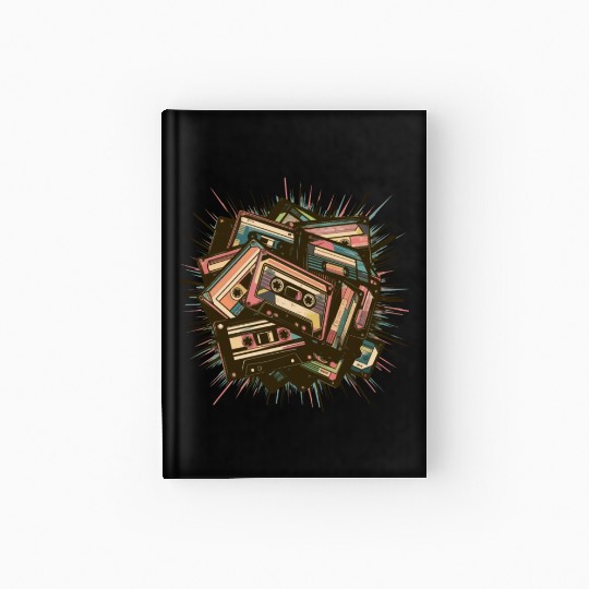 80s Retro Cassette Classic Cassette Tape for a Hardcover Journal