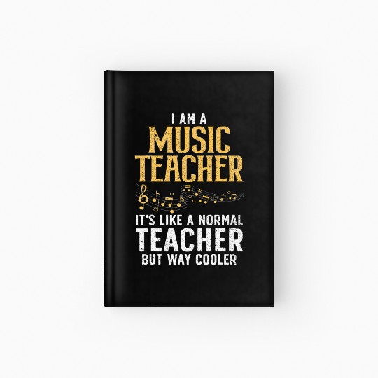 Cool Music Teacher Art School Orchestra Hardcover Journal