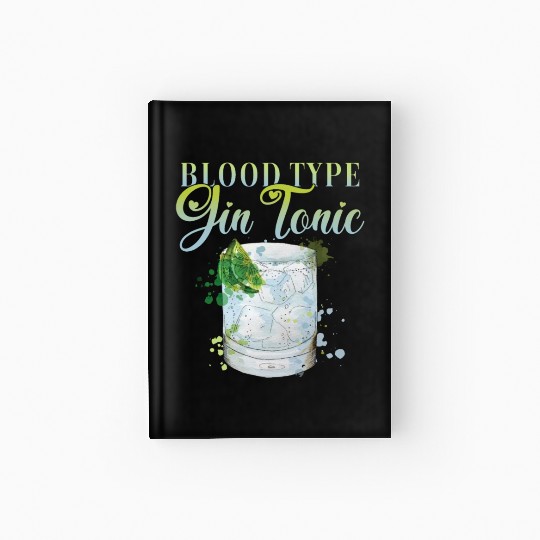 Blood Type gin and Tonic Bartender Hardcover Journal