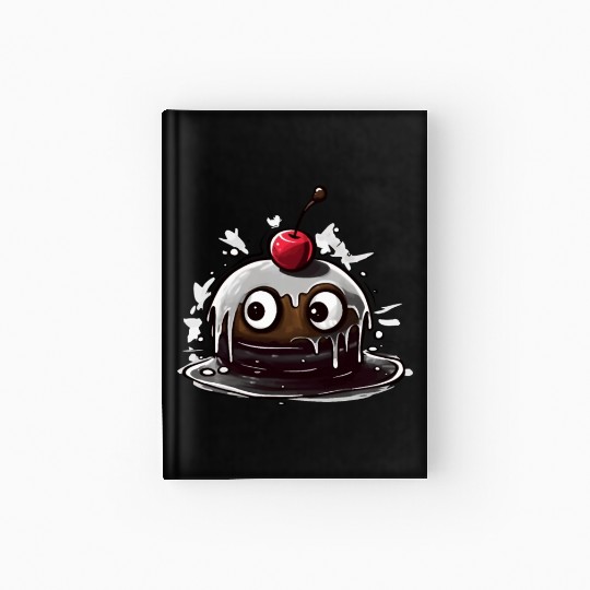 Kawaii Sweet Cherry Cake Hardcover Journal