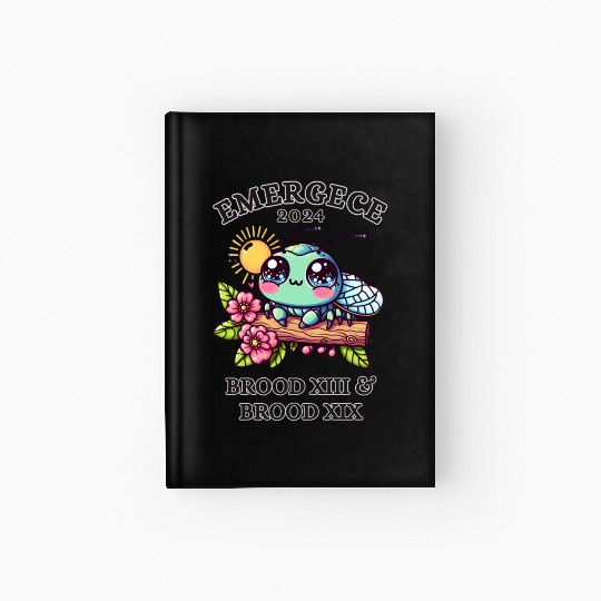 CICADA EMERGENCE 2024 KAWAII, CICADAGEDDON BROOD Hardcover Journal