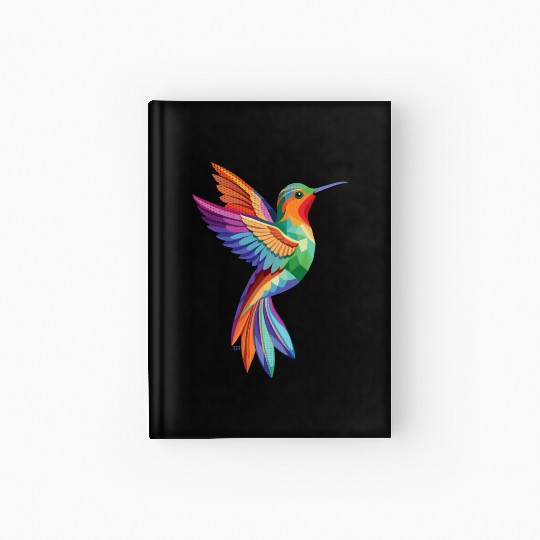 Geometric Hummingbird Hardcover Journal