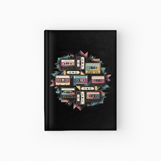 80s Retro Cassette Classic Cassette Tape for a Hardcover Journal