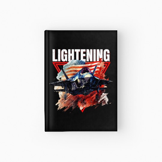 F35 Lightning Fighter Jet Plane Veteran Military Hardcover Journal