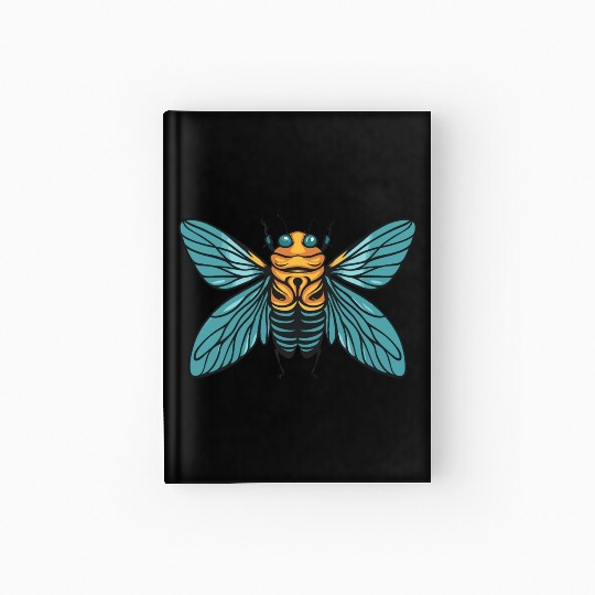 Funny Cicada Retro Vintage Cicada 2024 Invasion Hardcover Journal