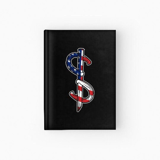 Horseshoe Pitching USA FLag Hardcover Journal