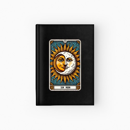 Tarot Card Sun Moon Hardcover Journal