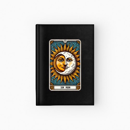 Tarot Card Sun Moon Hardcover Journal