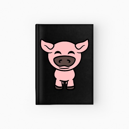 Little cute piggy pig piglet cartoon animal love Hardcover Journal