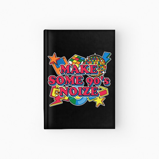 90s Cool 1990 Chill Retro Vintage Music Hardcover Journal