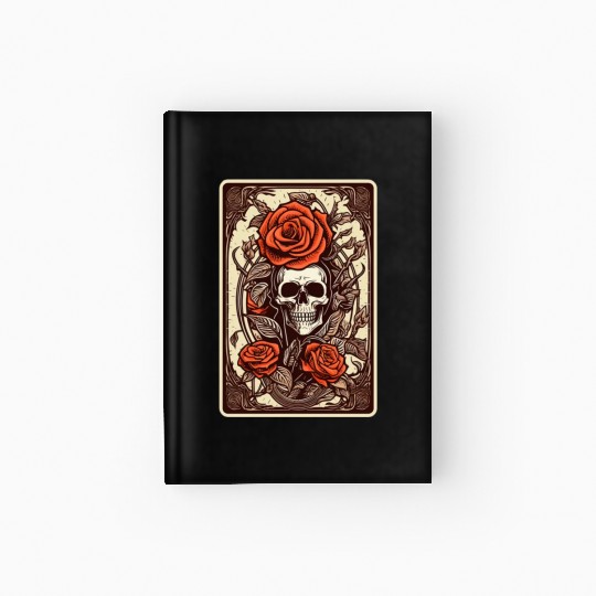 Rose Tarot Card Reader Astrology Occult Hardcover Journal