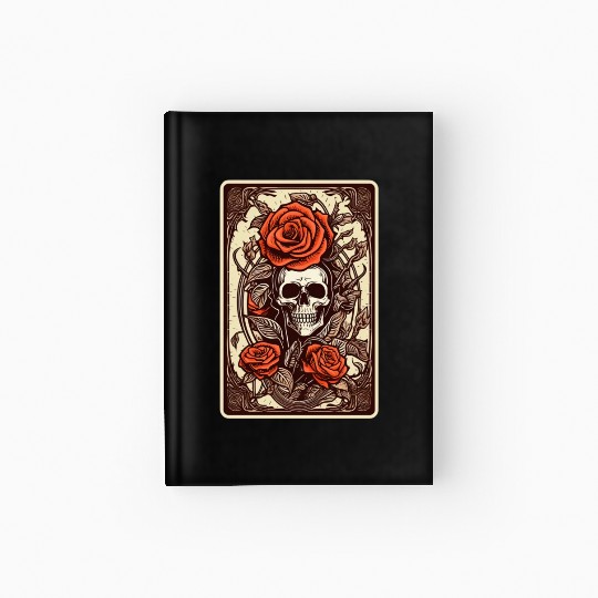 Rose Tarot Card Reader Astrology Occult Hardcover Journal