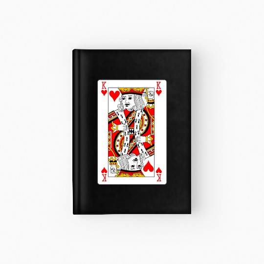 King of Hearts Playing Card Hardcover Journal