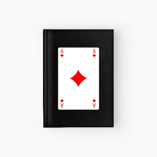Diamonds Playing card ace Hardcover Journal