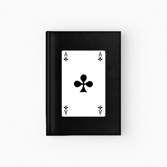Clover Playing card ace Hardcover Journal