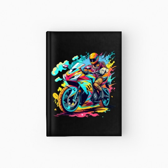 Legend cross motocycle Biker Road Trip Hardcover Journal