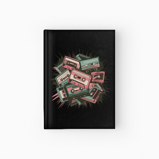 80s Retro Cassette Classic Cassette Tape for a Hardcover Journal