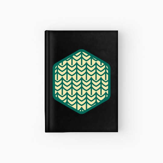 Forest in Hexagon Hardcover Journal
