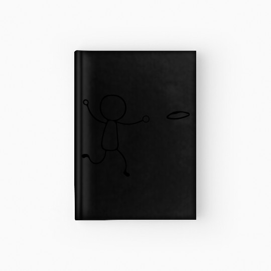 Funny Disc Golf stick figure disc golf player Hardcover Journal