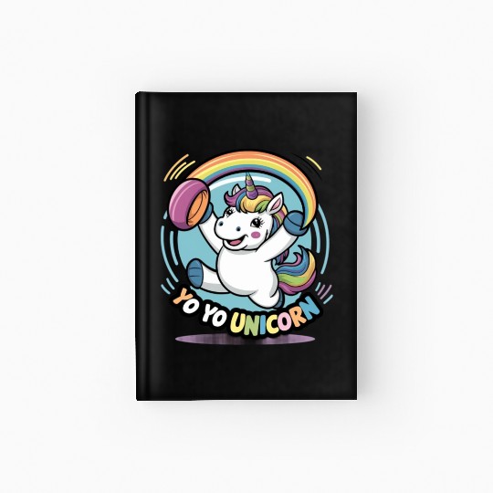 Funny YoYo Unicorn Rainbow Skill Hardcover Journal
