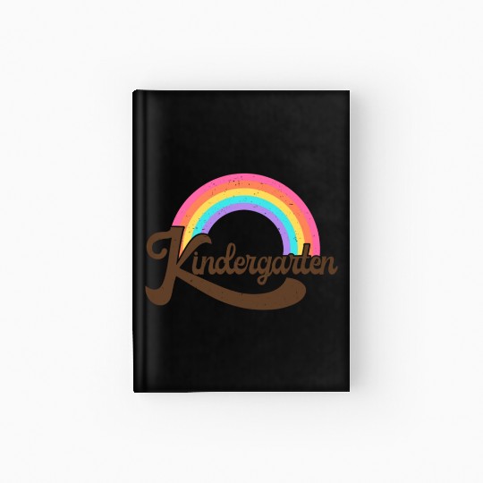 Kindergarten Retro Vintage Rainbow Teacher Appreci Hardcover Journal