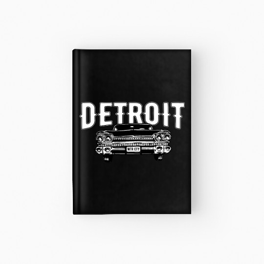 Detroit Michigan American Muscle Car Enthusiast Hardcover Journal