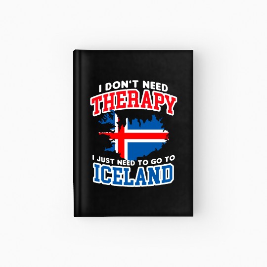 Iceland Flag Embrace The Northern Lights Design Hardcover Journal