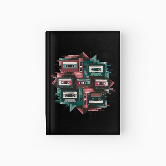 80s Retro Cassette Classic Cassette Tape for a Hardcover Journal