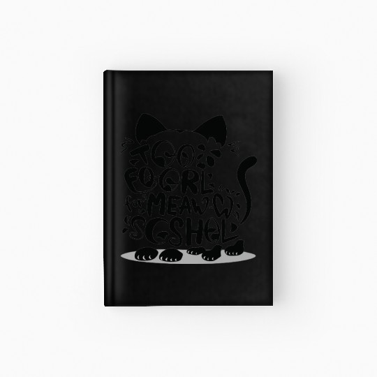 Cat typography Hardcover Journal