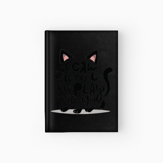 Cat typography Hardcover Journal
