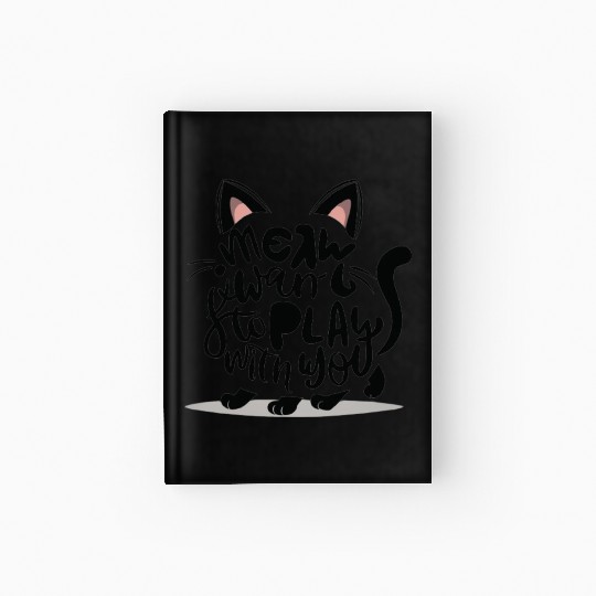 Cat typography Hardcover Journal