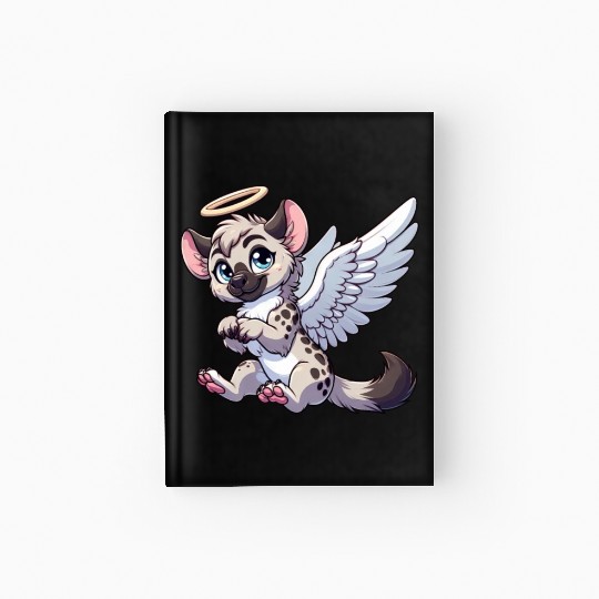 Hyena angel wings halo Hardcover Journal