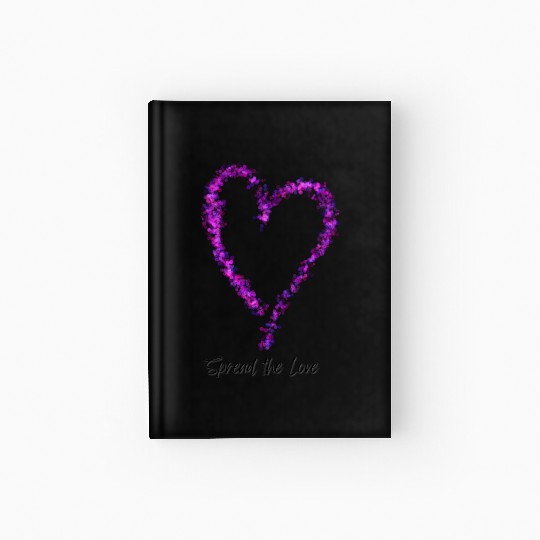 Spread the Love Glitter Heart Hardcover Journal
