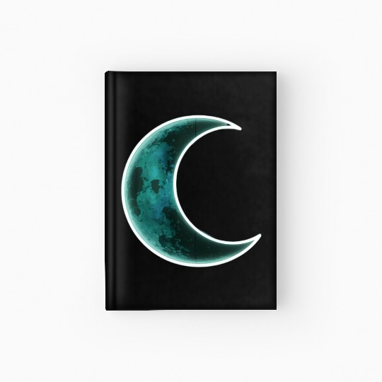 Green moon Hardcover Journal