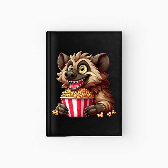 Hyena Predator Popcorn Cinema Night Hardcover Journal