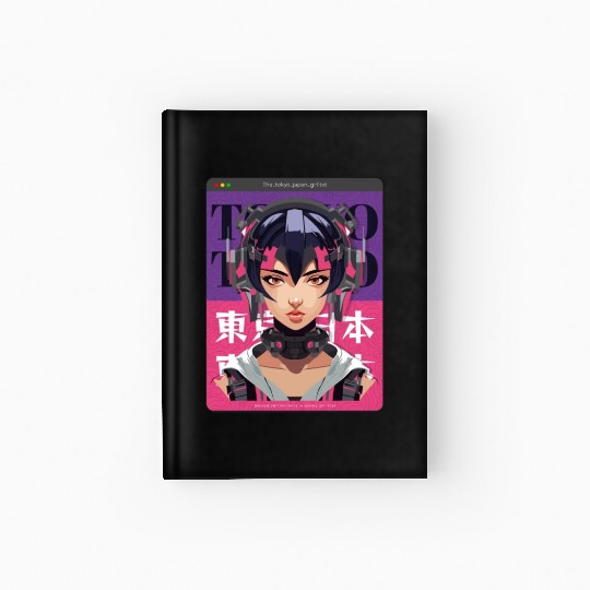 Cyberpunk Anime Streetwear Design Hardcover Journal