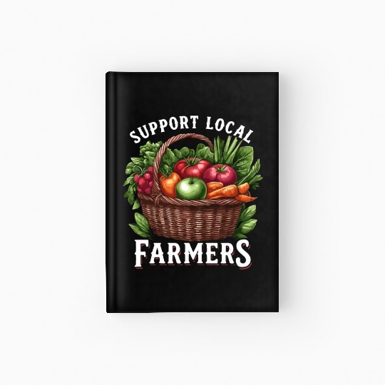 Farmers Market Farmer Agriculture Farming Food Hardcover Journal