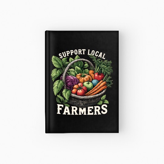 Farmers Market Farmer Agriculture Farming Food Hardcover Journal