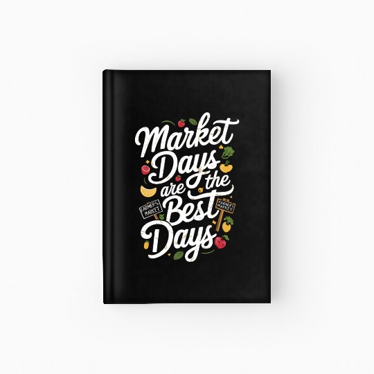 Farmers Market Farmer Agriculture Farming Food Hardcover Journal