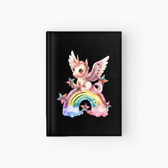 Rainbow & Unicorn Art Gifts for Girls & Teenagers Hardcover Journal