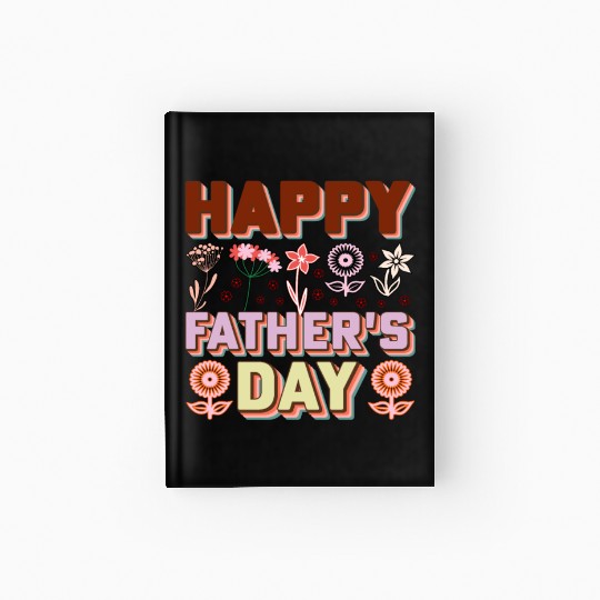 Happy Father's Day Card with Text Hardcover Journal